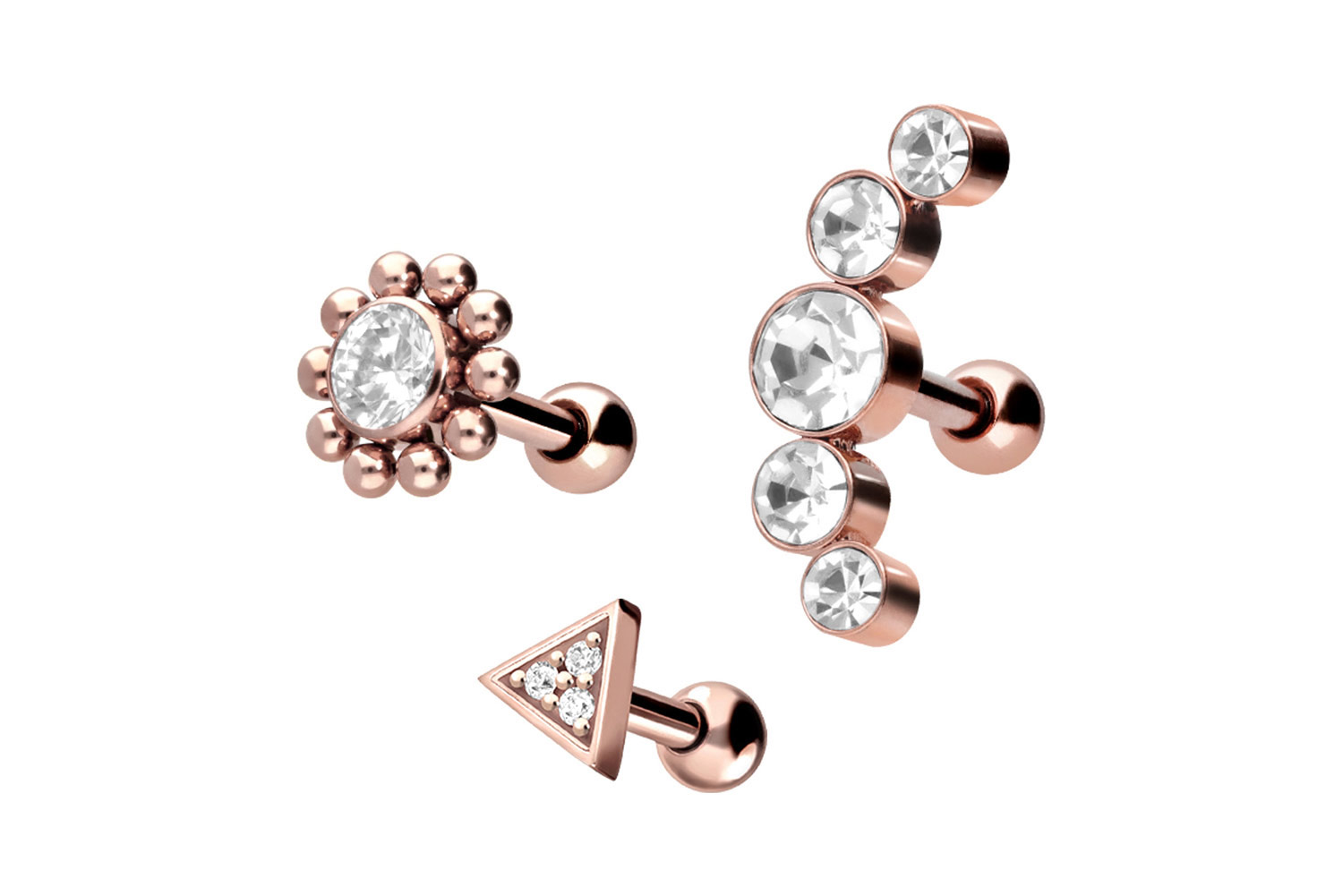 SET Chirurgenstahl Ohrpiercing MIX